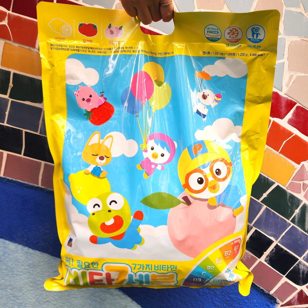 뽀로로 비타민C 비타세븐 1000정 어린이 캔디 캐릭터 비타민