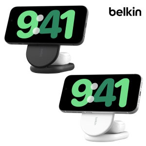 벨킨 Qi2 2in1 15W 마그네틱 폴더블 고속 무선 충전 스탠드 WIZ028 갤럭시 S26 S25 아이폰17 16 15 14 13 12 호환