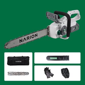 나리온 42V 무선 체인톱 충전식 전기톱 40cm 배터리 1개