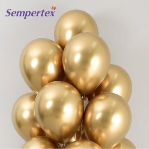 셈퍼텍스 리플렉스 고무풍선 30cm 골드 50입