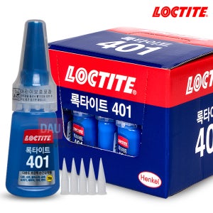 강력 순간 접착제 록타이트 401본드 20g 곽(25개입) 목재 금속