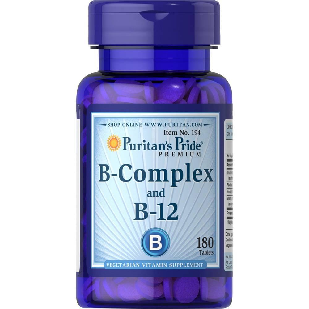 퓨리탄스프라이드 <b>비타민B 컴플렉스</b> <b>비타민B</b>12 180정 Puritans Pride Vitamin <b>B</b>-Complex Vitamin <b>B-12</b>