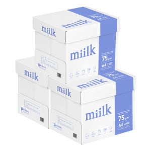 밀크 A4용지 75g 2500매, 3개