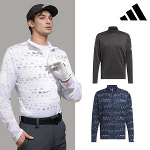 아디다스 남성 가을 겨울 코어 쿼터 집업 긴팔 골프티셔츠 남자 골프웨어 상의