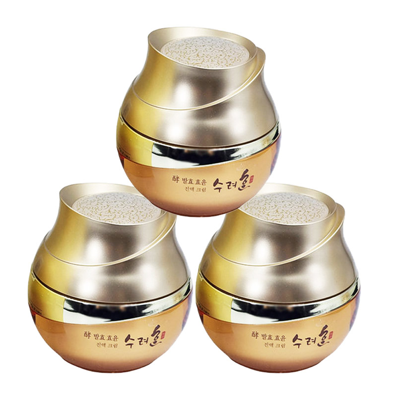 수려한 발효 효윤 진액크림 50ml x3개 보습 탄력