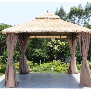 동남아 파라솔 캐노피 차양막 천막 초가 파밀리온 철제