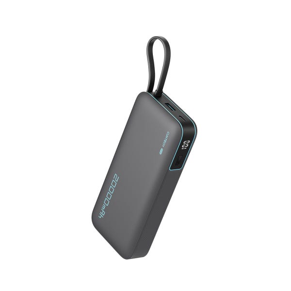 쿡테크 파워뱅크 20000mAh 55W 고속충전 대용량 기내반입 일체형 보조배터리/전력 표시