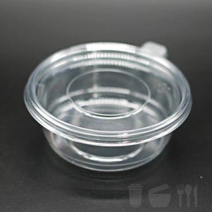 (500-1)EH-125파이 중 600개세트 350ml 투명 PET 원원형반찬통 샐러드용기