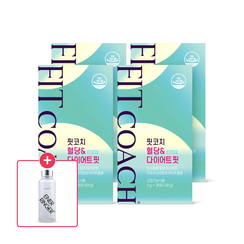핏코치 혈당&amp;다이어트 핏 청포도맛 28포, 4개
