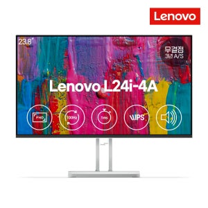 레노버 모니터 FHD IPS패널 무결점 AS3년 60.5cm 스피커탑재 L24i-4A 67BCKAC6KR