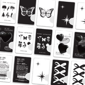 [맥세이프 클리어 카드슬롯] 흑백 디자인 아이폰 투명 카드슬롯 지갑 맥세이프지갑 교통카드