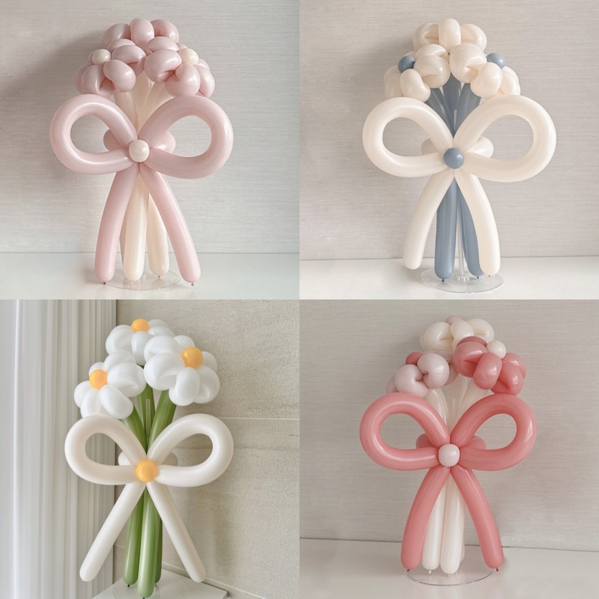 풍선꽃다발 요술 풍선꽃 졸업 발표회 생일 완제품 데이지 3송이