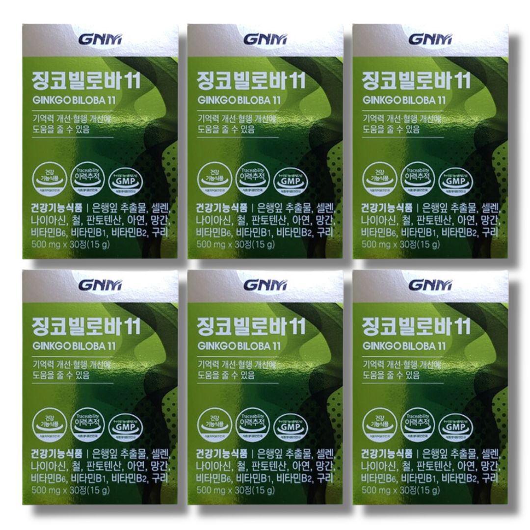 <b>gnm</b>자연의품격 징코빌로바 11 500mg 30정 6박스