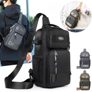 휴대용 경량 방수 내마모성 남성 가슴 가방 남성 대용량 크로스백 출근 통근 숄더백