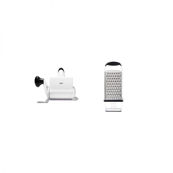 치즈 그레이터 그라인더 강판 OXO 옥소 굿그립 로터리 박스 실버