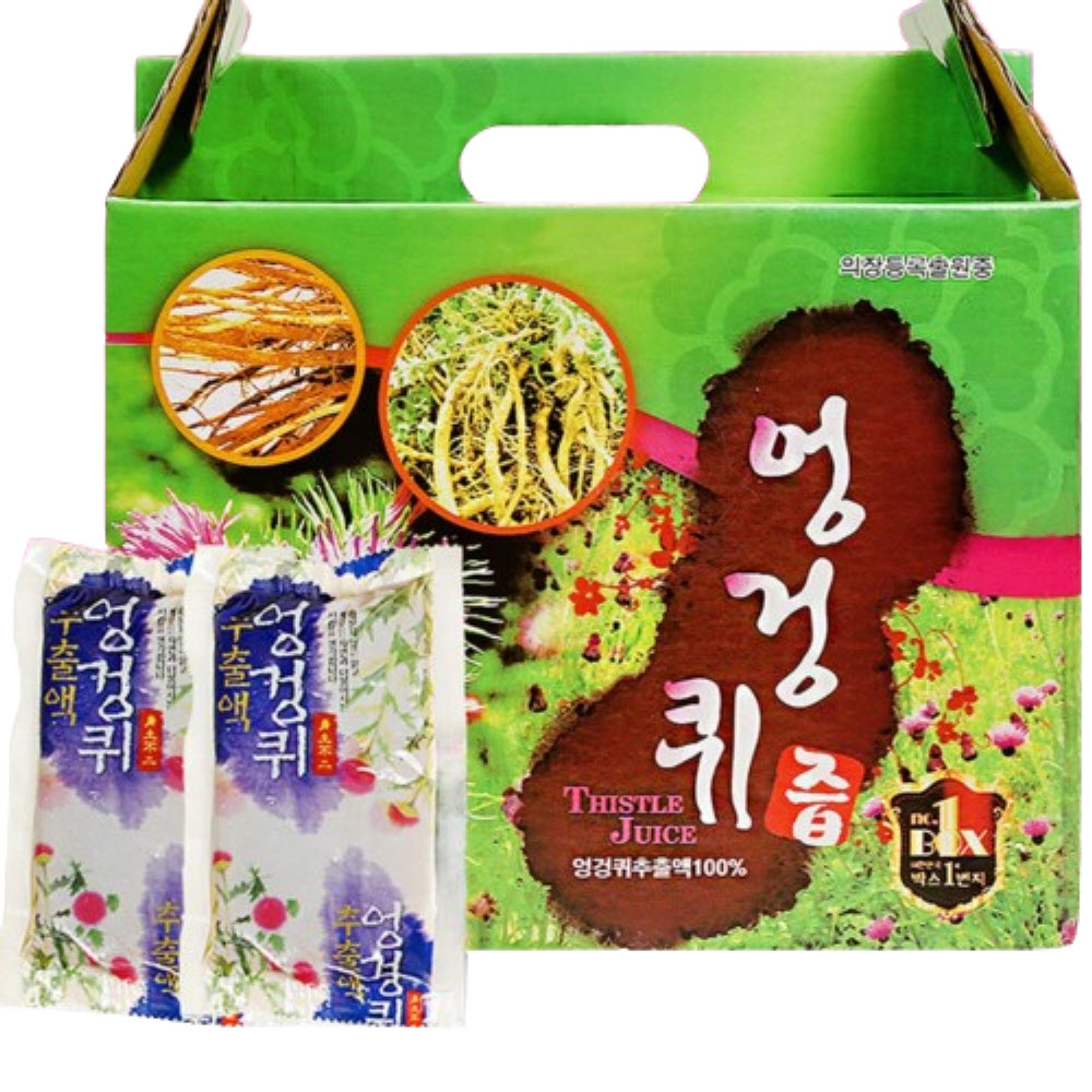<b>엉겅퀴</b><b>추출물</b> 100% 국내산 무첨가 100ml 60포 대용량