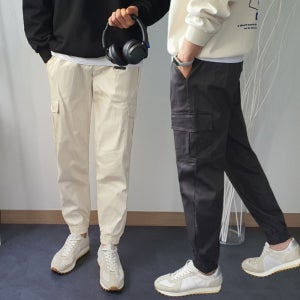 남자카고조거팬츠 스판면바지 남자밴딩팬츠