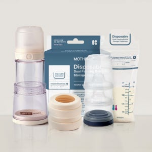 에코젠 폴딩 외출 패키지 (일회용 젖병+스크류2P+젖병지퍼백 50매+블록 젖꼭지 케이스)