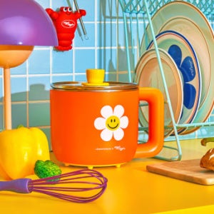 [위글위글X제니퍼룸] 멀티쿠커 전기냄비 전골냄비 미니 1인용 라면포트