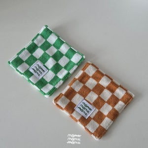 맹고마켓 체커보드 타올 패브릭 티코스터