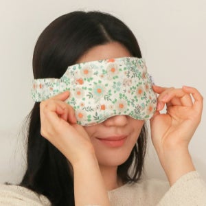 더따숨 눈찜질팩 냉온 온열 비강 황토 팥 곡물찜질팩 클래식 소형 소프트화이트