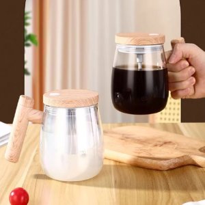 자동 원터치 믹스컵 충전식 휴대용 쉐이크텀블러 400ml 투명 USB충전모델