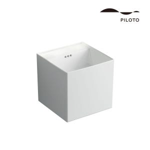 필로토 더죤테크 이시스벽걸이4121 세면기 홀없음 벽매립수전용 사각세면대