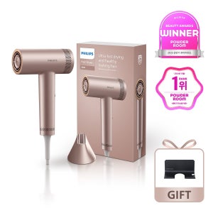 필립스 드라이기 8000 샴페인 로즈 BHD837/09+거치대
