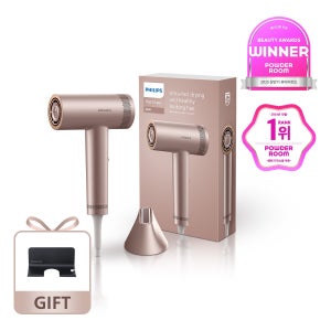 필립스 드라이기 8000 샴페인 로즈 BHD837/09+거치대