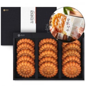 달콤한 전통 과자 가족 어르신 간식 한과 선물 찹쌀 약과 세트(15개입)