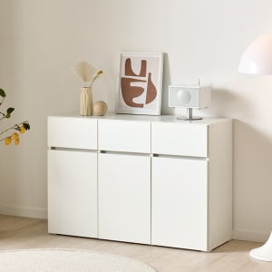 [기본형] 조아 수납장 모듈 다용도 거실 베란다 맘마존 (높은/서랍형 1200), 3단, 화이트