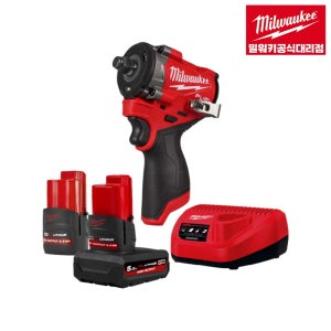 밀워키 대리점 M12 FIW2F12-5252X 12V 정비용 임팩트렌치 배터리세트