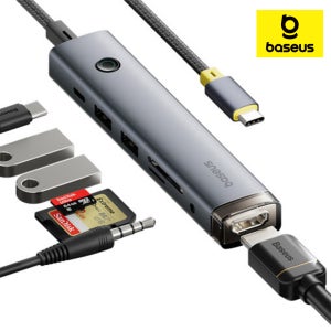 베이스어스 USB 허브 멀티 노트북 C타입 포트 PD 100W 울트라조이 AIR 7in1