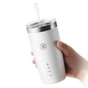 가벼운 보온보냉 스텐 빨대 텀블러 데일리 아이스 커피 텀블러 화이트 500ml