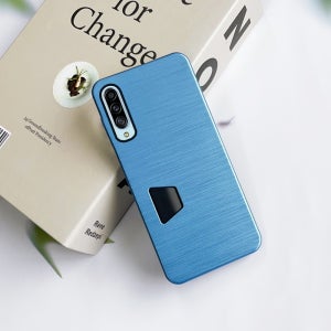 레이 메탈 심플 슬림 범퍼 카드 케이스 블루, 갤럭시A90