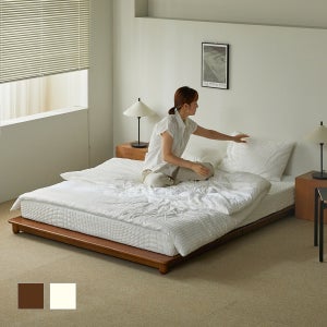 홈앤힐 루포 무헤드침대프레임 침대파운데이션 저상형침대 라지킹 (월넛/낮은다리)