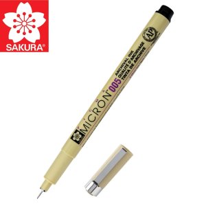 사쿠라 피그먼트 라이너 피그마 마이크론 블랙 005 0.2mm 135x10mm 9g
