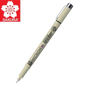 사쿠라 피그먼트 라이너 피그마 마이크론 블랙 04 (0.4mm), 1개