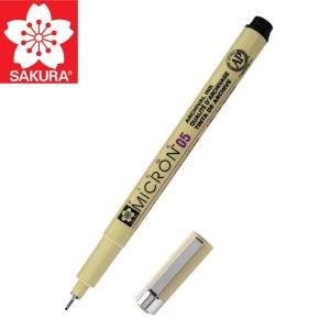 사쿠라 피그먼트 라이너 피그마 마이크론 블랙 05 (0.45mm), 1개