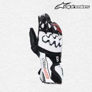 알파인스타 롱 장갑 레이싱 GP PRO R4 GLOVES 프로 - 블랙 화이트