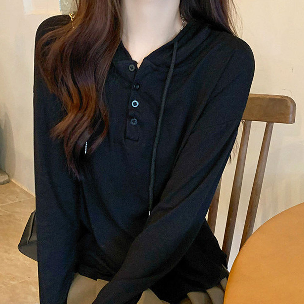 여성 긴팔 후드티 봄 가을 얇은 기본티 <b>베이직</b> 맨투맨 레이어드