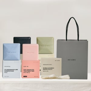 케세리 스페셜 헤어세트 샴푸바 + 올인원바 + 트리트먼트바 + 거품망 + 쇼핑백
