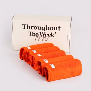 TTW 시그니처 타올 세트 30수 고중량 모달 호텔타올 수건선물세트 250g, 탠저린, 5장