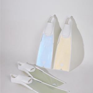 더블케이 프리다이빙핀 화이트팁 크리스탈 숏핀 40cm 파이버글라스