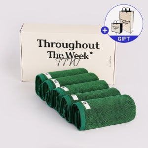 TTW 시그니처 타올 세트 30수 고중량 모달 호텔타올 수건선물세트 250g, 포레스트, 5장