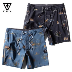 왕스몰 비슬라 소렌 웨이비 웨스트 17.5 남성용 보드숏 반바지 수영복 SOREN WAVY WEST 17.5
