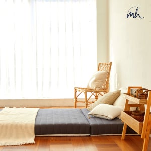 몽스홈 3단 접이식 매트리스 10cm 수면매트 바닥 자취 침대 원룸 토퍼 MS 다크그레이