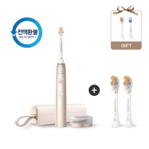 필립스 소닉케어 전동칫솔 올인원 칫솔모 세트 프레스티지 9900 샴페인