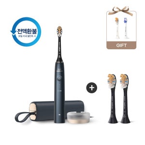필립스 소닉케어 전동칫솔 올인원 칫솔모 세트 프레스티지 9900 미드나잇 블루