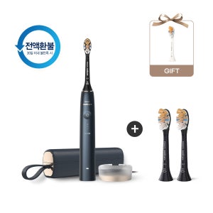 필립스 소닉케어 전동칫솔 올인원 칫솔모 세트 프레스티지 9900 미드나잇 블루